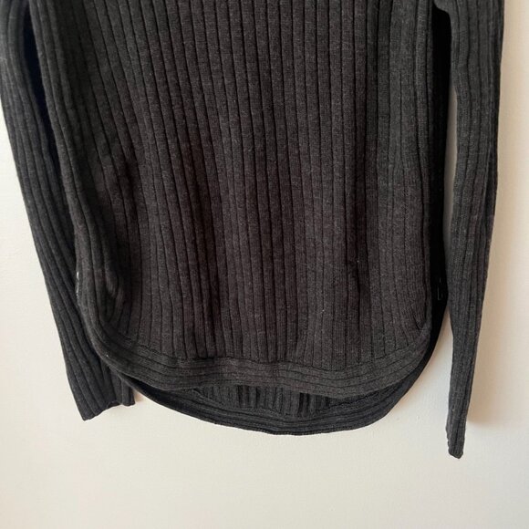 Garnet Hill Merino Wool Cowl Neck Tunic Knit Sweater Gray Women's Size Medium - Picture 2 of 9